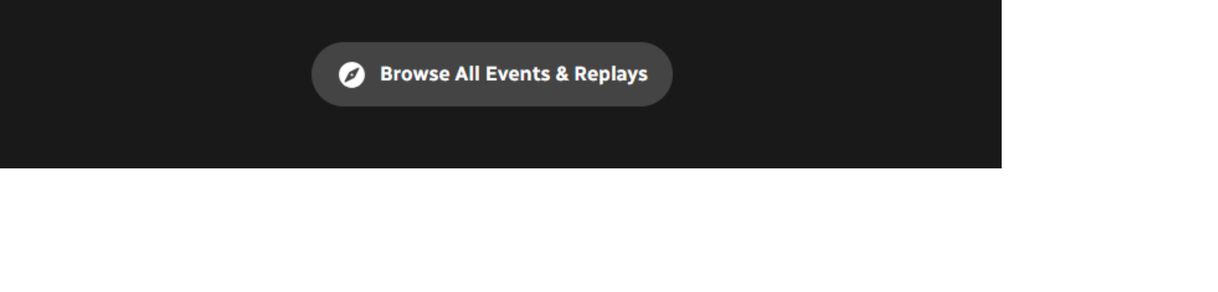 Screenshot of Browse All Events and Replays button.