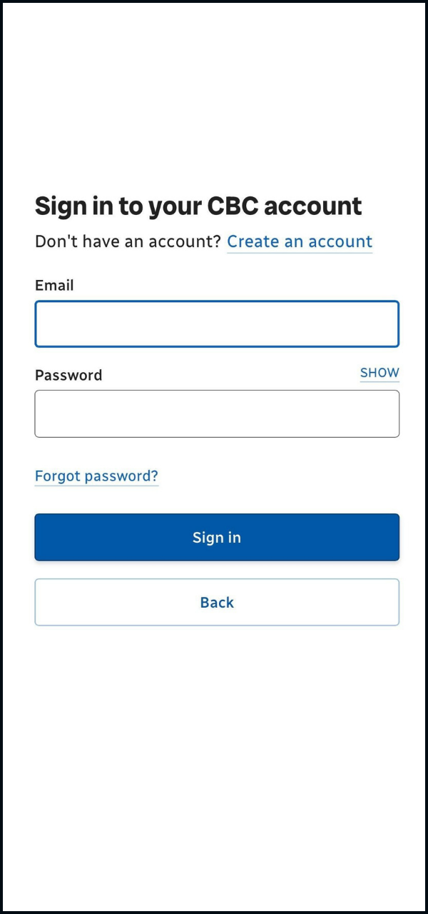 Sign in portal.