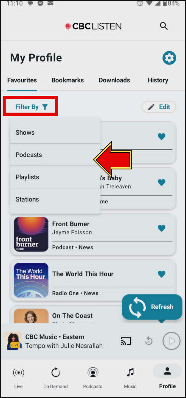 Filter By Button.