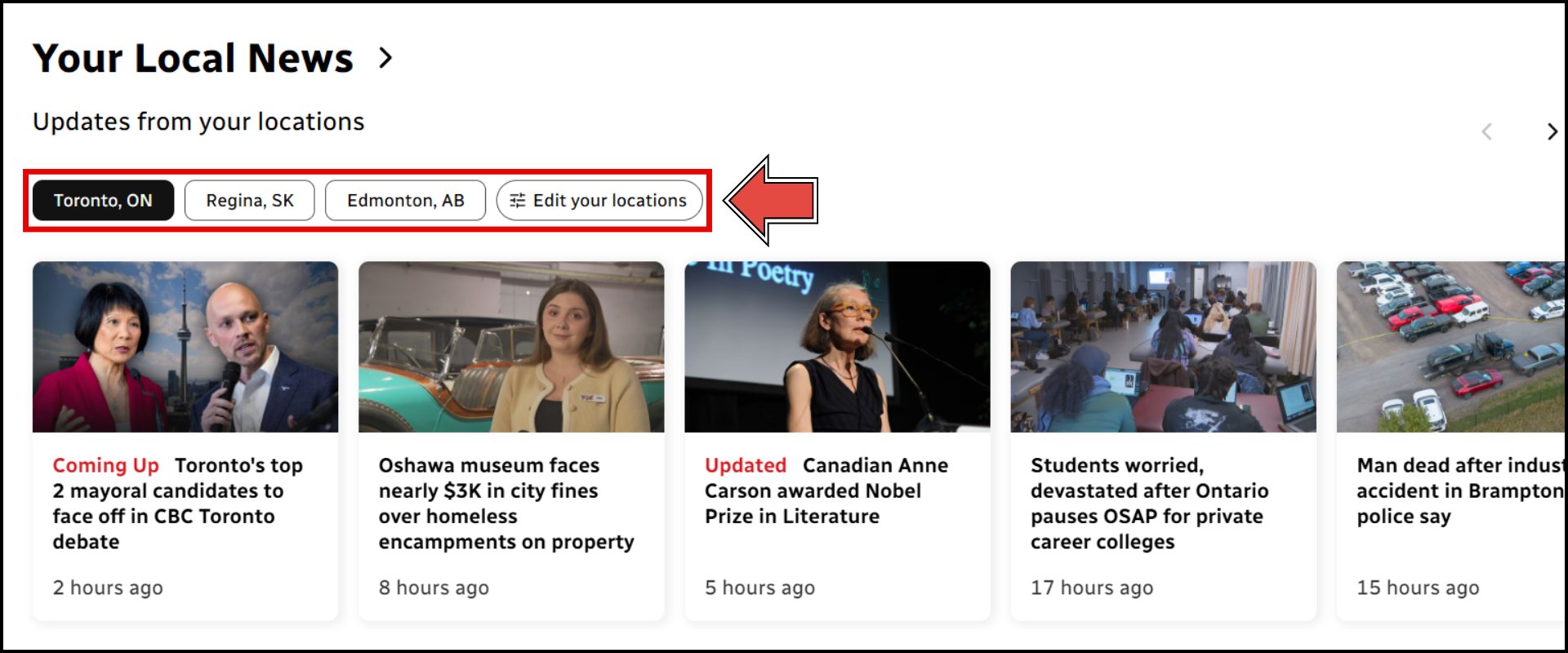 Your local news section.