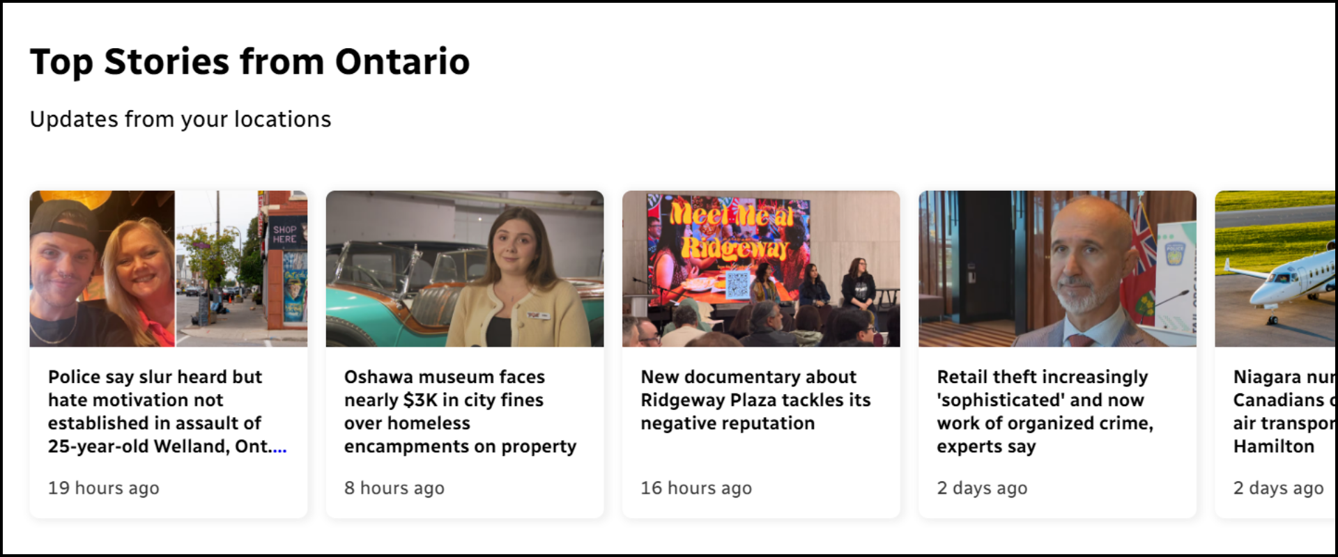 Provincial news section.