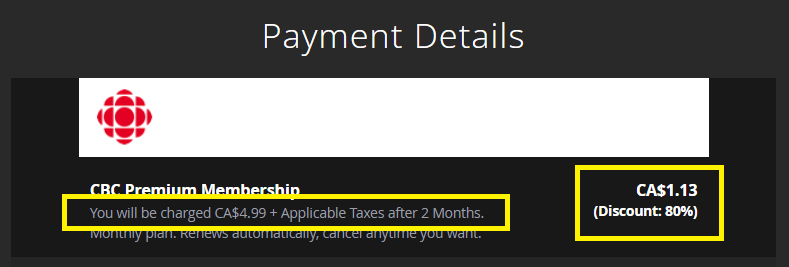 image of discount applied to subscription
